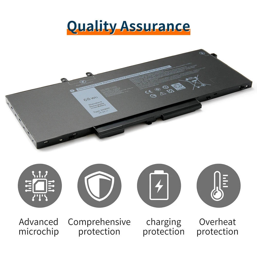 BVBH 3HWPP Laptop Battery for Dell 5401/5410/5411 Latitude 5501 Precision 3541/3551 1VY7F/N2NLL with Installation Tool