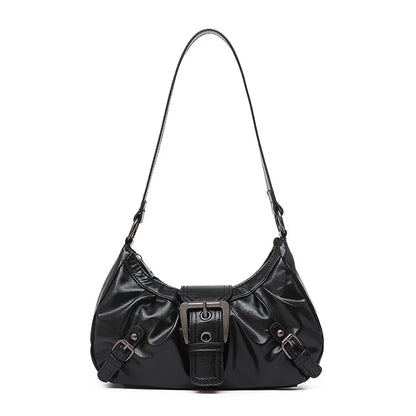 Y2K Retro Pleated Hobo Shoulder Bag for Women Hot Selling Maillard Style Underarm Bag Clutch Handbags for Travel Work Shopping