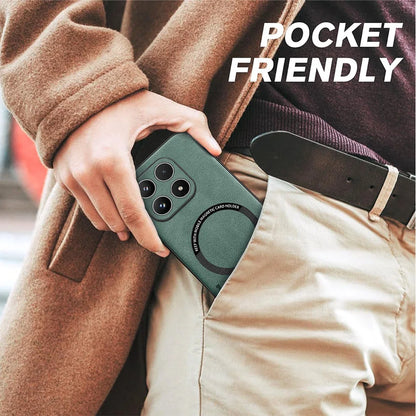 Phone Case For Xiaomi 17 ﻿Magnetic Retro Soft Leather Funda Coque