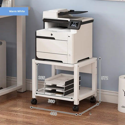 Low Profile Floor Mounted Office Desktop under Desk Printer Copier Storage Ra Home Use Mobile Organization elf