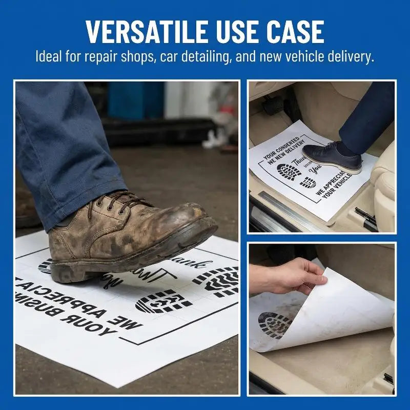 10Pcs High Quality Disposable Car Floor Mats, Waterproof Anti-Slip Paper Car Interior Protection Accessories