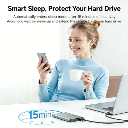 Kebidumei USB 3.0 To 2.5 Inch Hard Drive Case SATA HDD SSD Enclosure 5Gbps External Hard Drive Disk Aluminum Box for PC Laptop