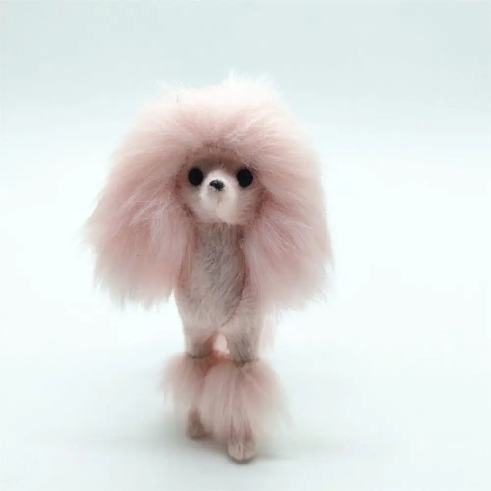 Plush Toys Photography Props Living Room Decoration Desk Ornaments Poodle Figurines Simulation Dog Miniature Figurines