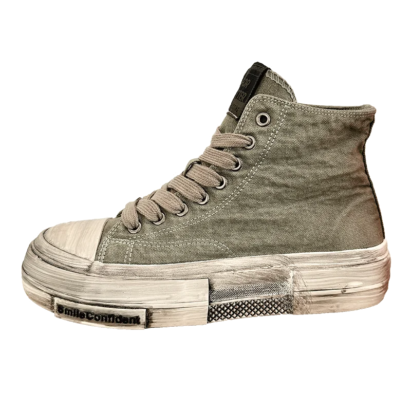Casual canvas men's shoes Trendy and versatile designer styles Fashion Party Personalized shoes for young people Thick soled