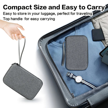 Hard Travel Electronic Organizer Case for Power Bank Chargers Cables USB Flash Drive SD Card Electronics & Backpack Organizer