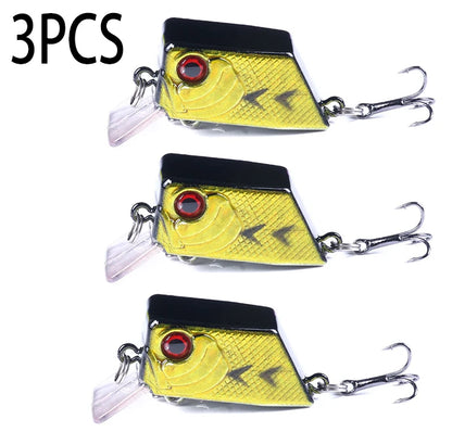 Hengjia 4.5cm 7g Square Crankbait Fishing Wobbler Diving Swimming Bait for Bass Pike Artificial Fishing Tackle