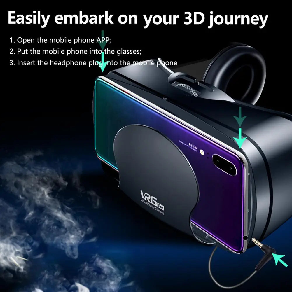 VRG Pro Viar VR Glasses 3D Virtual Reality Headset Helmet Goggles Device Lenses For Smartphone Phone Smart Hedset Gogle Children