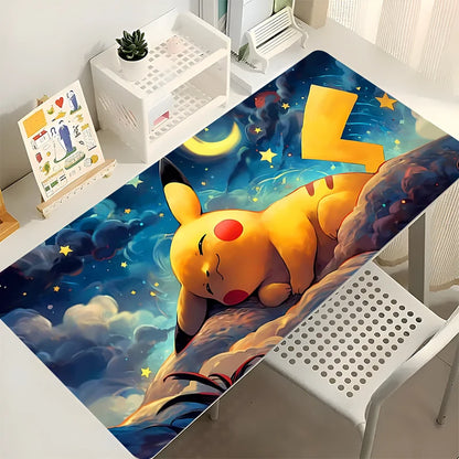Gaming Mouse Pad Kawaii Mousepad Gamer Desk Mat Cartoon P-pokemonS Keyboard Pad Computer Table Surface For Accessories Mausepad