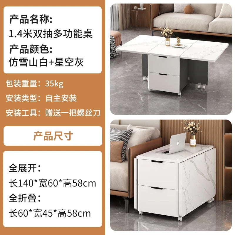 Italian Folding Coffee Table With Storage Removable Modern Neutral Coffee Table Premium Beauty Mesa De Centro Home Furniture