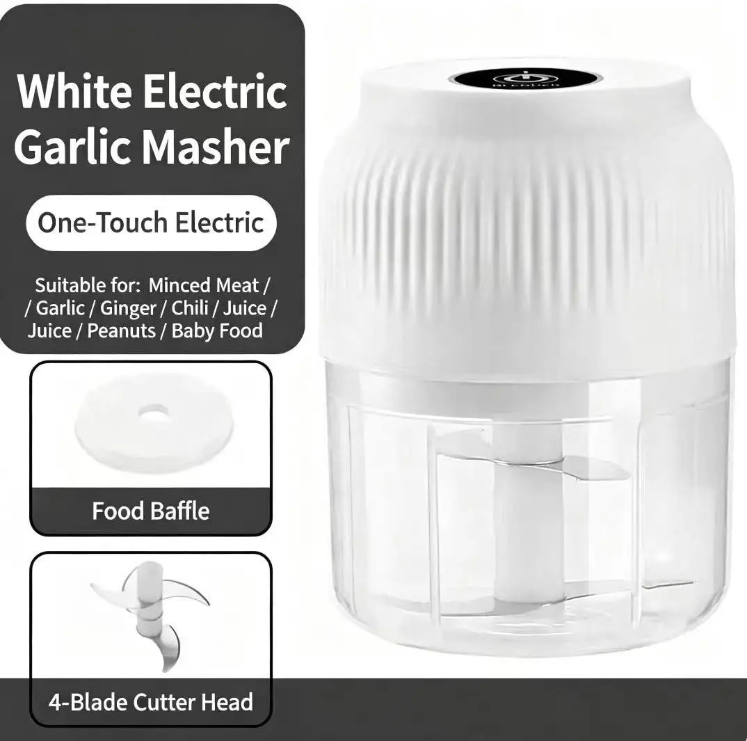 Mini Electric Garlic Masher Crusher Wireless USB Rechargeable Vegetable Chopper Garlic Crusher Food Chopper Kitchen Gadgets New