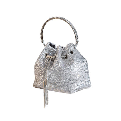 Handle Rhinestones Evening clutch Bag Purses and handbag luxury Designer shoulder bag Shiny Crystal Clutch purse bucket bag