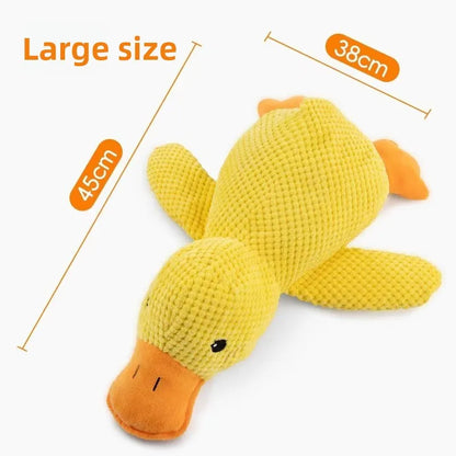 Dog toys, yellow ducks, pet plush toys, self fun, bite resistant, grinding teeth, sound making toys, small and medium-sized dog