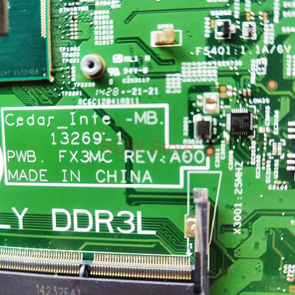 13269-1 For Dell Inspiron 15 3442 3542 3443 3543 5748 Laptop Motherboard 13269-1 FX3MC Mainboard With Pentium i3 I5 I7 CPU DDR3L