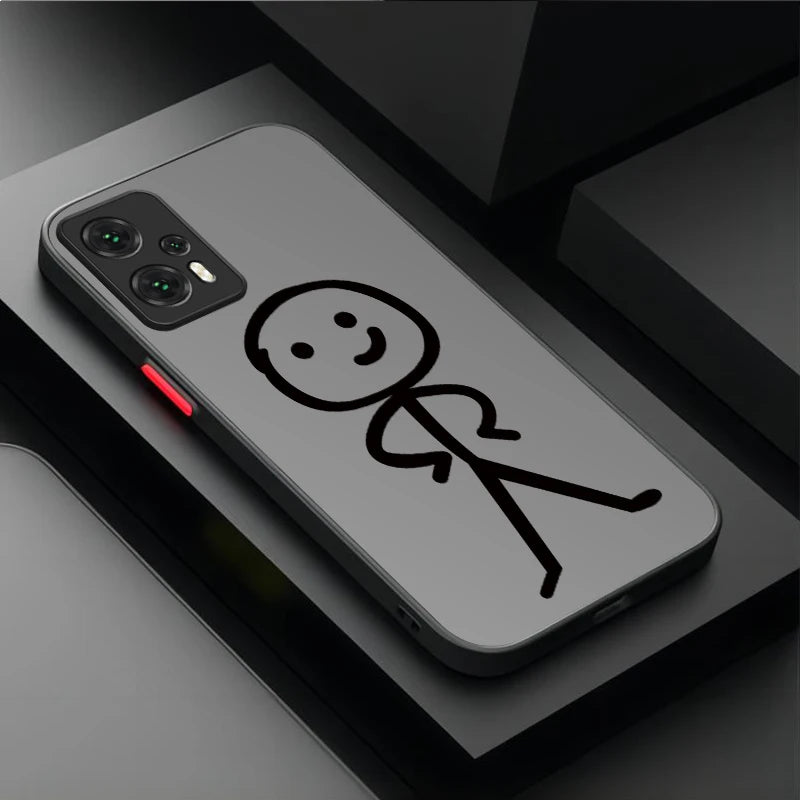 Flork Minimalist Comic Figurine Case for Xiaomi 14T 13T 12T 11T 10T 9T Pro Mi 14 13 12 10 11 Lite 5G NE Shockproof Full Cover