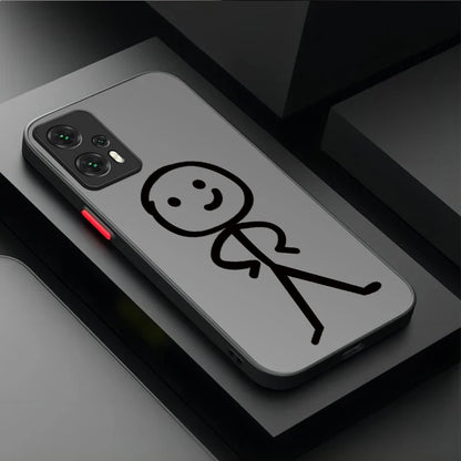 Flork Minimalist Comic Figurine Case for Xiaomi 14T 13T 12T 11T 10T 9T Pro Mi 14 13 12 10 11 Lite 5G NE Shockproof Full Cover