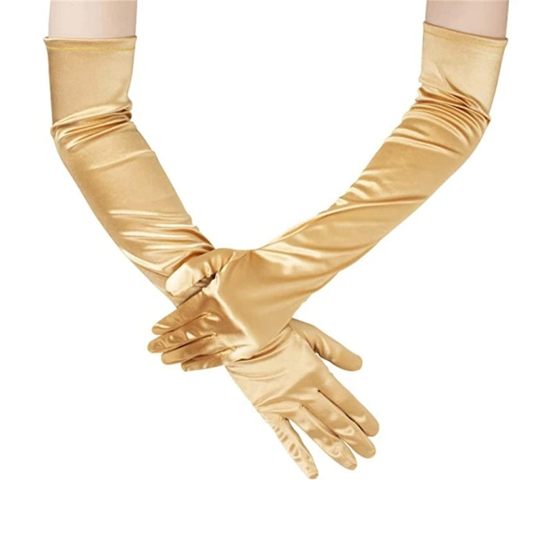 Satin Long Gloves For Women Wedding Gloves Performance Gloves Dance Gloves Satin Gloves Banquet Gloves Prom Gloves