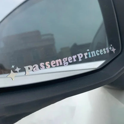 2pcs Mirror Decoration Sticker Passenger Princess Star Mirror Decal Sticker Rearview Mirror Car Vinyl Decoration Funny Car Decal