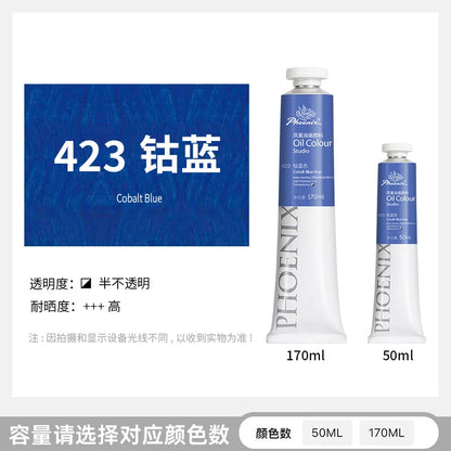 Phoenix 50ml Oil Paint High Saturation Faster Drying Time with Creamy Texture and Consistency for Artists, Students, Beginners
