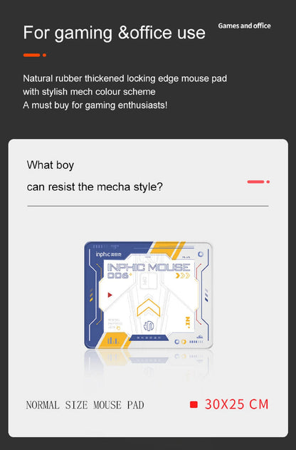 INPHIC PD60 Mouse pad for Office Gaming Use Sci-Fi Mecha Style Mouse Mat 25X30CM