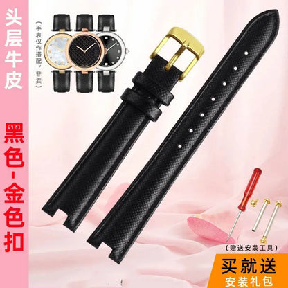 12mm 14mm For Gucci YA141401 YA141404 YA141505 Soft Cowhide Genuine Leather watchband GC women's watch strap Pink red bracelet