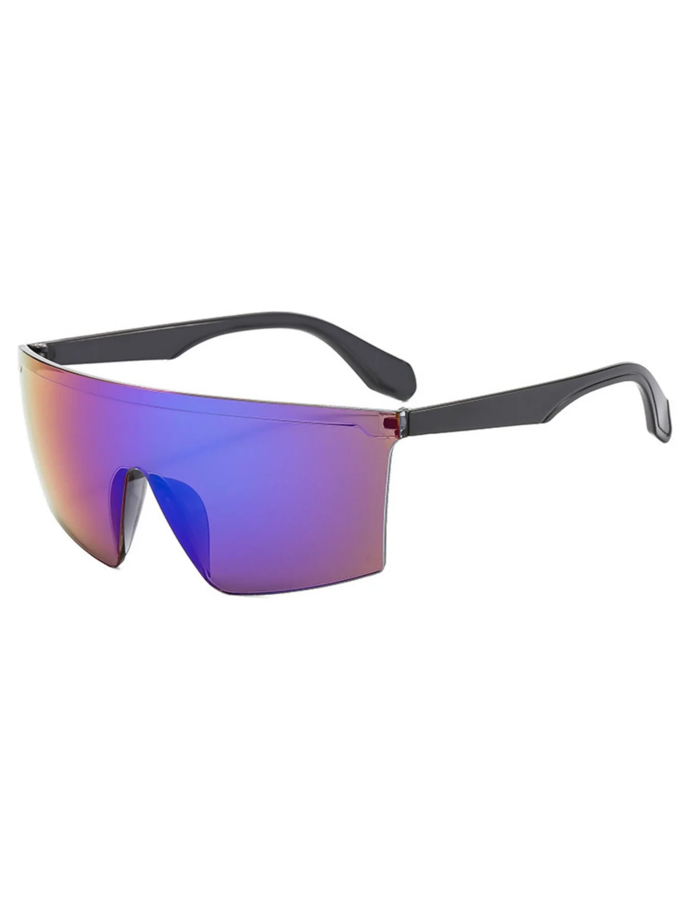 1PC, same style for men and women, stylish glasses, new model, large frame, vibrant colors, trendy, lens-integrated design, perf