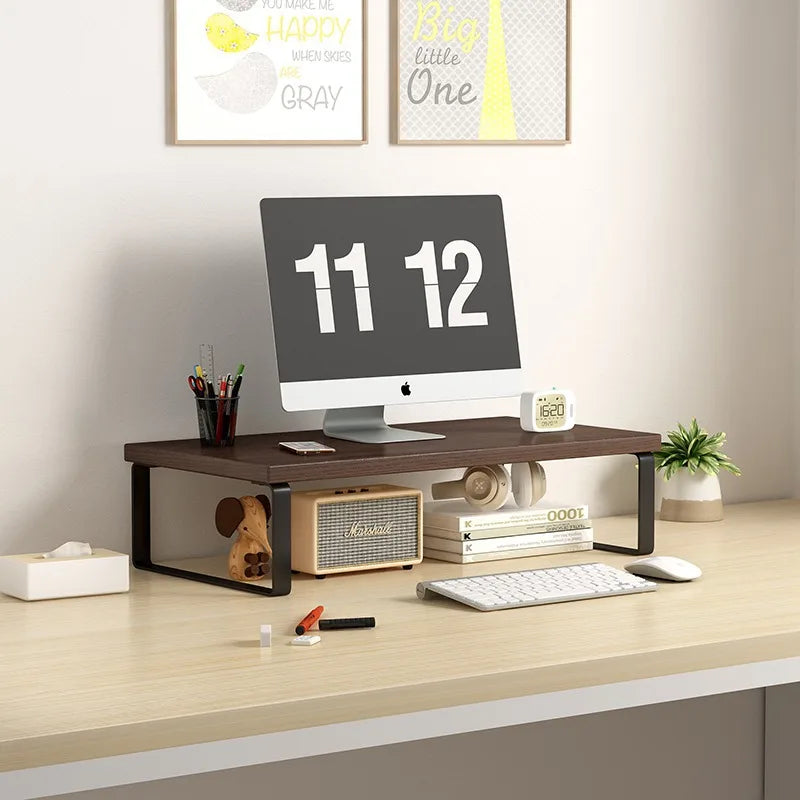 Hot 30/40cm Base Bracket Monitor Raising Stand  Desktop Computer Heightening Shelf Home Office Storage Holders Rack Organizer
