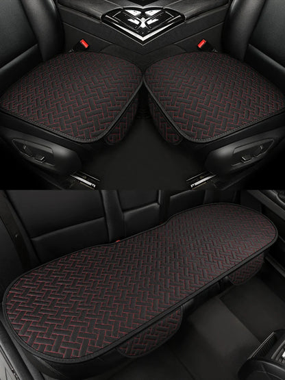 Car Seat Cushion, All Season Universal Linen, Driver's Seat Cover, Small Waist, Single Piece Three Piece Set, Half Pack