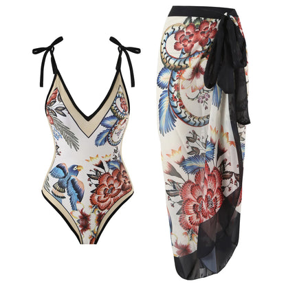 2023 New Arrival Push Up Women Bikini Set Floral Printed Ruffle Bikinis Strappy Bandage Swimwear Brazilian Biquini Bathing Suit