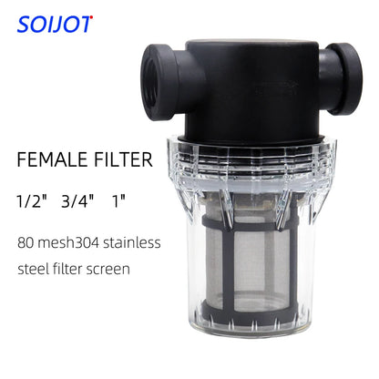 Garden Watering Filter 1/2'' 3/4'' 1'' Plastic Irrigation System Impurity Prefilter Aquaculture Household Water Pipe Filter