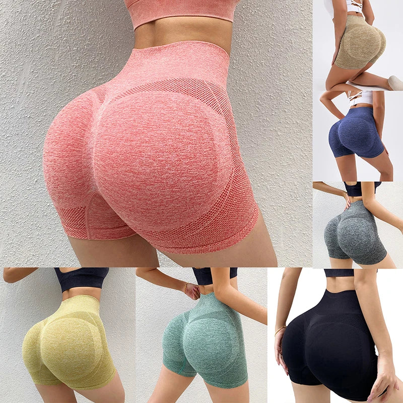 Damen-Sportshorts für Damen, neue Rad-, Jogging- und Fitnessshorts mit hohem Bund und Push-up-Effekt, Leggings für Damen, Yoga-Bekleidung