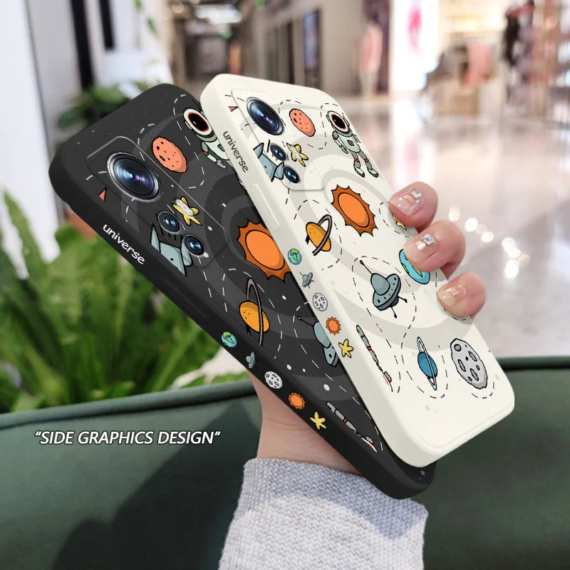 Great Astronaut Phone Case For Xiaomi Mi 15 15T 14 14T 13 13T 12 12X 12T 12S 11 11T 10 10T 9 9T Pro Lite Liquid Silicone Cover