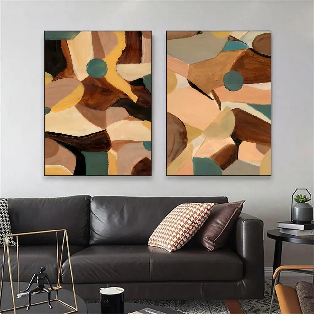 Shifting Sands Painting Calligraphy Canvas Wall Art Poster for Living Room Hallway Home Decor Modern Holiday Gift