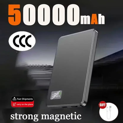Lenovo 500000mAh PD22.5W Magnetic Power Bank 2027NEW Fast Charging Wireless External Battery For Magsafe For Xiaomi iPhone