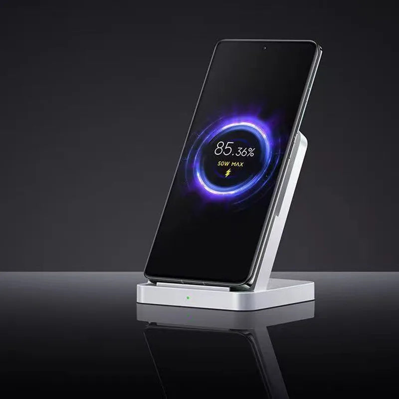 Xiaomi Mi 50W Wireless Charger Pro Vertical Air Cooling Fast Charging For Xiaomi 17/15/14/13/12 Series For iPhone Series