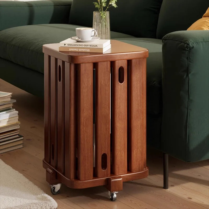 Stackable Stool Wooden Stools Luxury Modern Aesthetic Mobile Dining Rooms Stools Decorative Multifunctional Stool with Wheels
