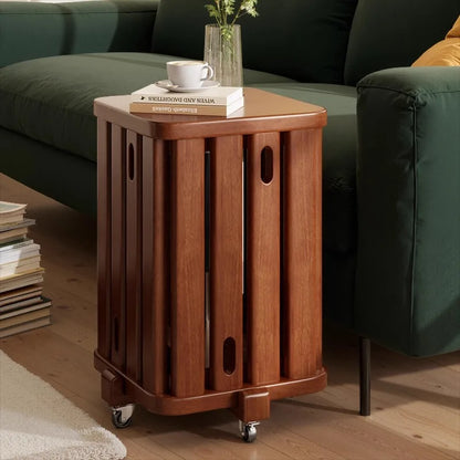 Stackable Stool Wooden Stools Luxury Modern Aesthetic Mobile Dining Rooms Stools Decorative Multifunctional Stool with Wheels