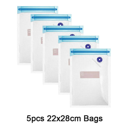 Sous Vide Vacuum Sealer Manual Pump Food Saver Bags Reusable for Kitchen Food Storage Home Gadgets Vacuum Packaging Tools