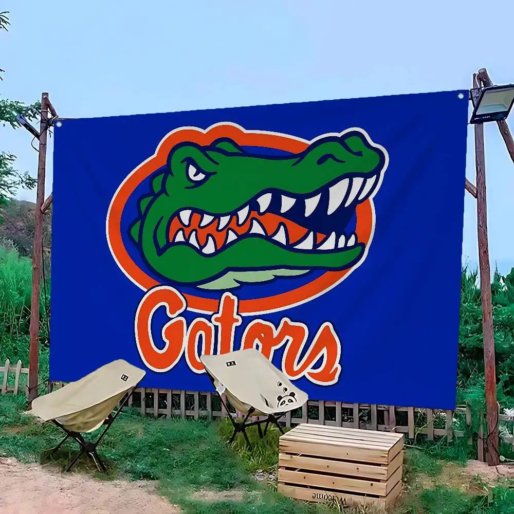 F-Florida G-Gators Football Cartoon Flag Art Science Fiction Room Home Decor Wall Hanging Home Decor Banner