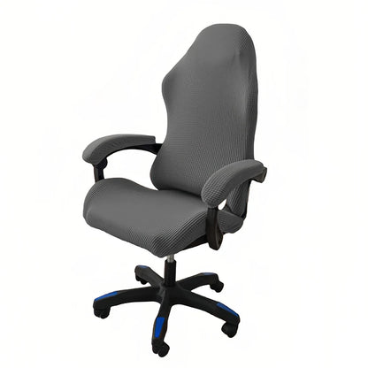 Solid Color Gaming Chair Cover Soft Elasticity Polar Fleece Armchair Slipcovers Computer Seat Chair Covers Stretch Rotating Lift