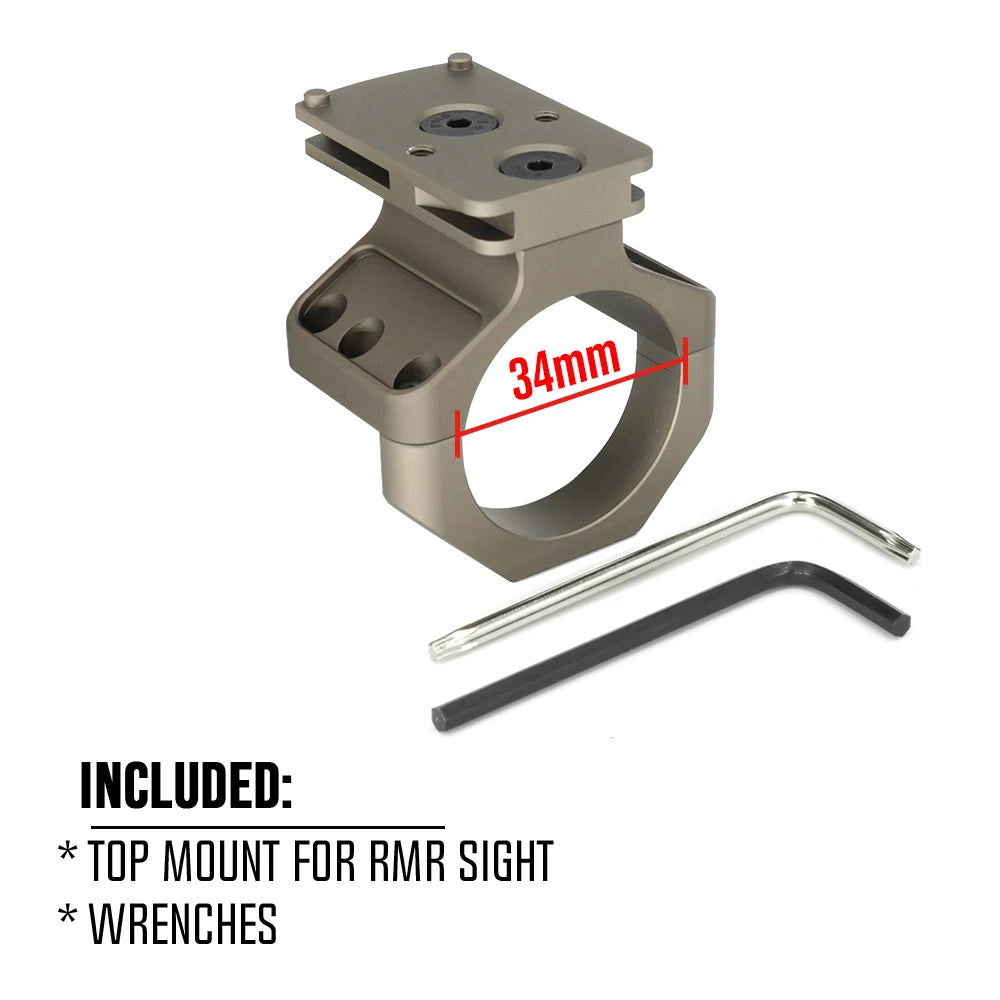 COMM C1 Modular Mount 1.54"/1.70" Optical Centerline Height 30/34mm Ring Size ScopeMount With Offset Optic Adapter