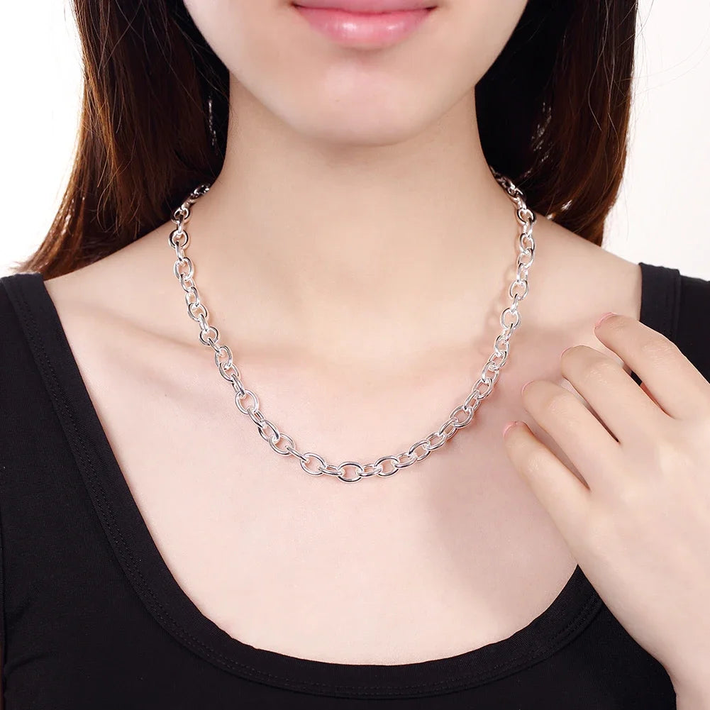 Special Offer Fine 925 Sterling Silver Necklace for Woman Men Fashion Charm 20 Inch Chain Luxury Jewelry Lady Party Wdding Gift