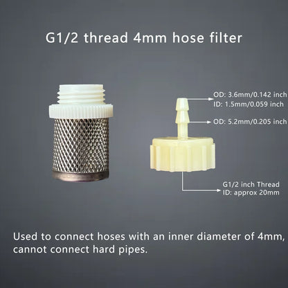 1 Set Hose Stainless Steel Filter 6mm 8mm 10mm 12mm 16mm 20mm for Fish Tank Aquarium Garden