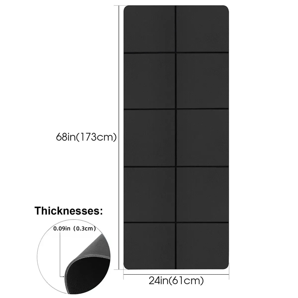 Yoga mat sports fitness EVA comfortable foam 3mm thick yoga mat sports yoga and Pilates gymnastics mat