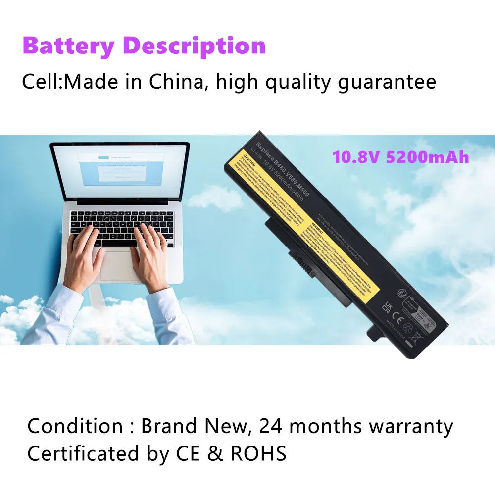 Laptop Battery for Lenovo B480 B485 B490 B580 B585 B590 B4400 B5400 V480 V480c V480s V490u V580 V580c