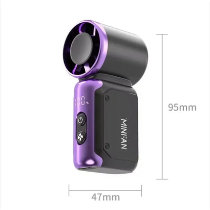 Portable Mini Handheld Fan 199-speed 3600mAh Rechargeable Mini Personal Hand Fan Battery Operated for Outdoor Travel Beach