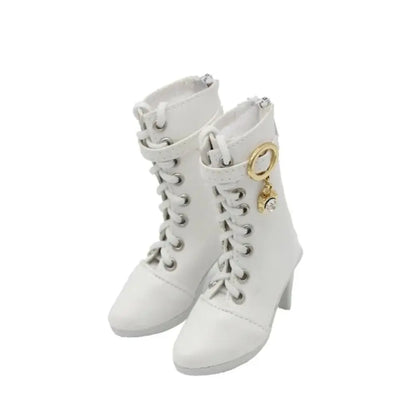 Dolls Accessories PU Leather Dolls Shoes Handmade Fashion Doll High Boots Casual Cute Doll High-heeled Shoes 60cm Dolls
