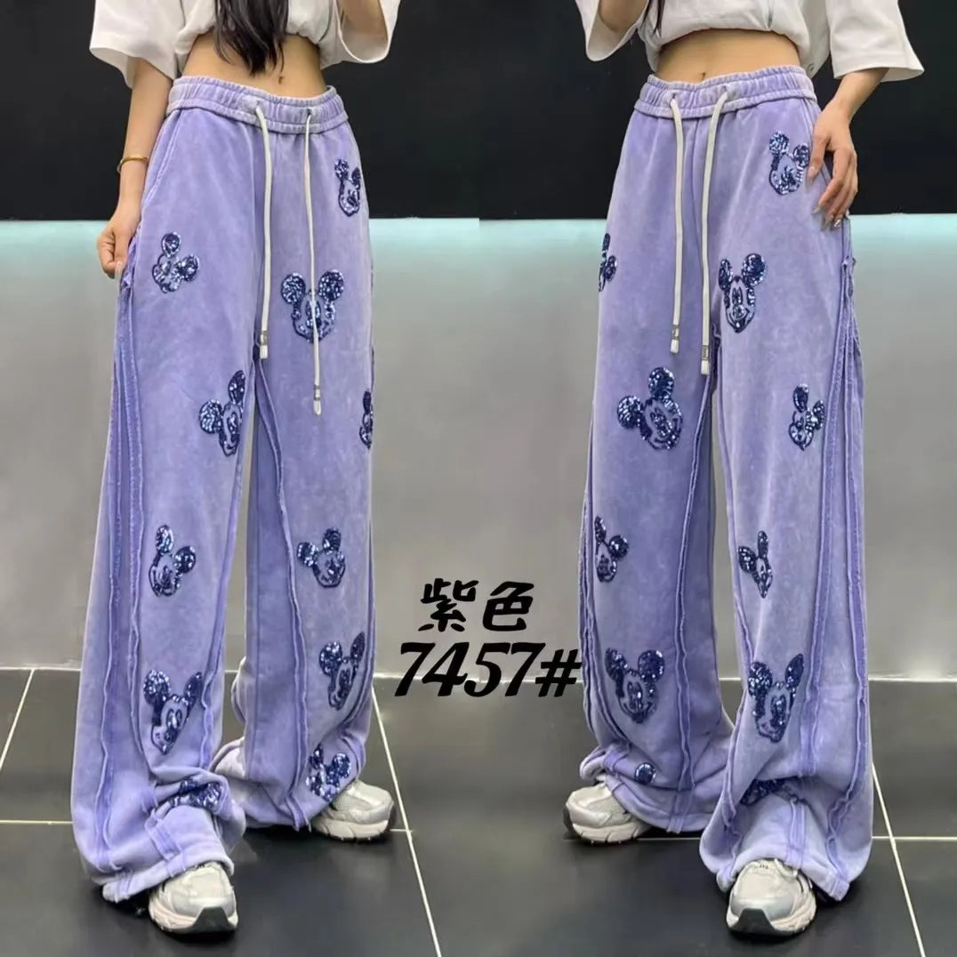 Original Design Sense Long Slacks 2025 Autumn New Fashionable Loose Casual Pants Ladies With Draped Straight Wide-Leg Trousers