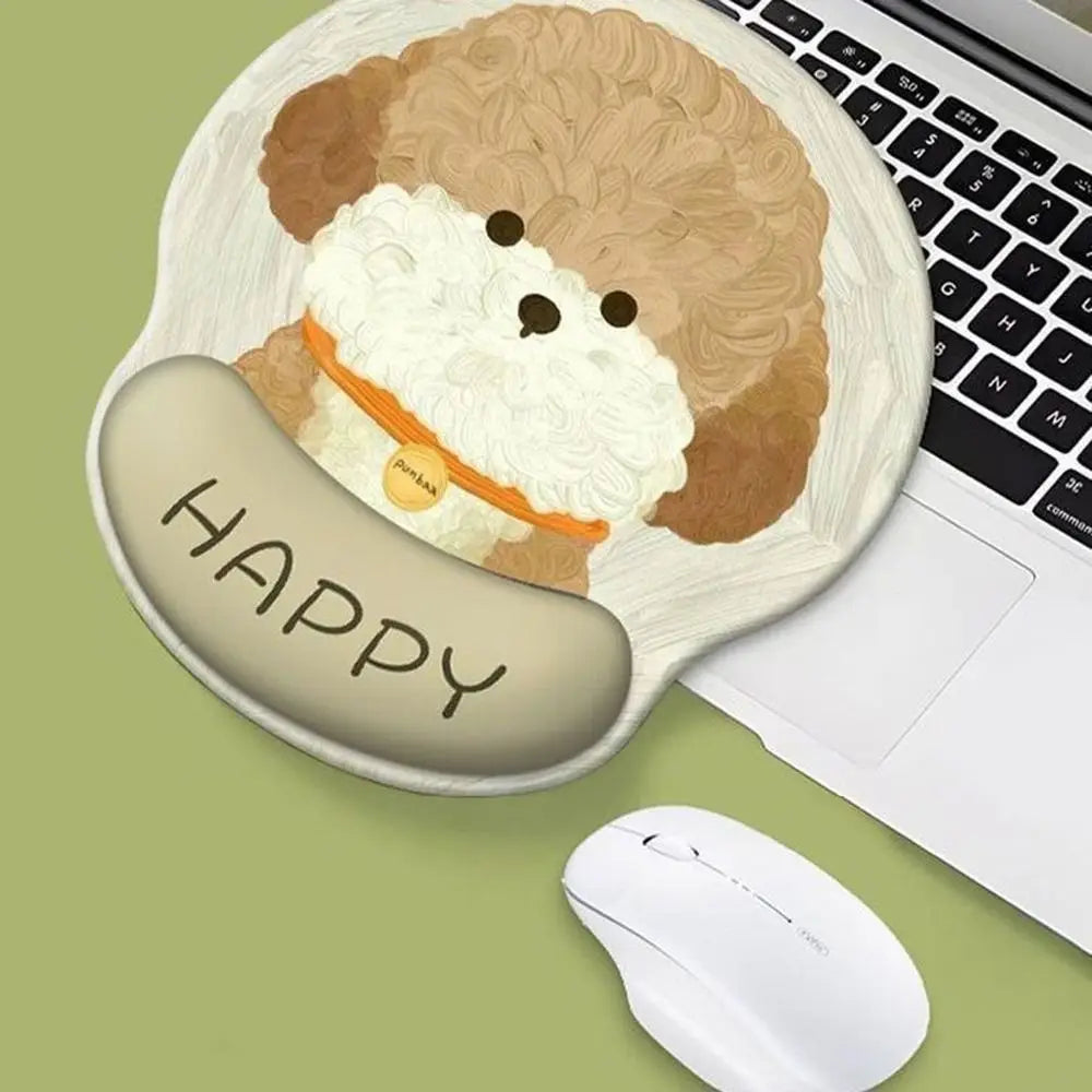 Cute Cartoon Mouse Pad with Wrist Rest Rubber Anti-Slip Wrist Rest Pad Soft Mat Cute Gaming Mousepads Office Use