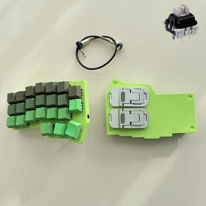 Tenting CorneV4.1 Spilt Keyboard Kit Green Pink Wired Hotswap Horn Keyboard Ergonomic Gaming Accessory Keyboard RGB VIAL Teclado