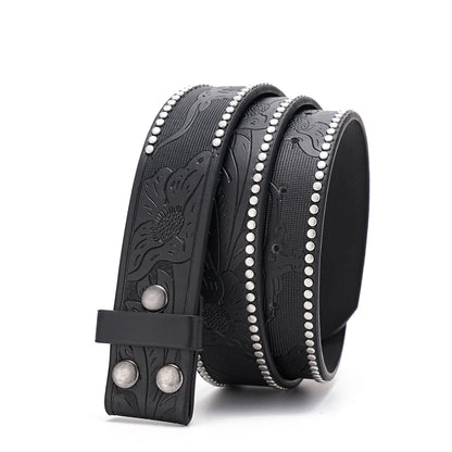 A suitable for leisure business gifts for men and women PU buckle belt (punch)